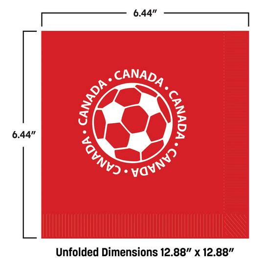 Canada Soccer Luncheon Napkins, 32ct.